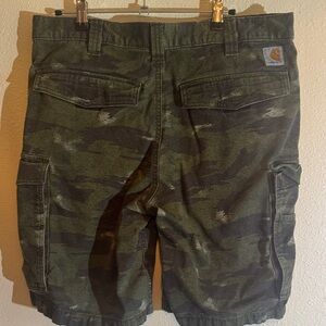 Carhartt Men's Olive Camo Cargo Shorts